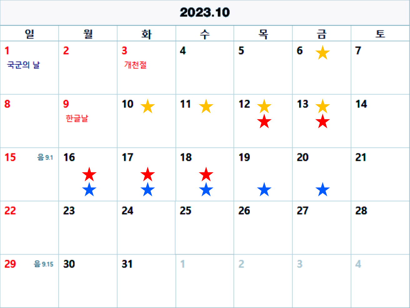 영업일 기준 5일의 예시