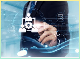 네트워크 구성을 사람의 손을 이용해 시각적으로 나타낸 이미지