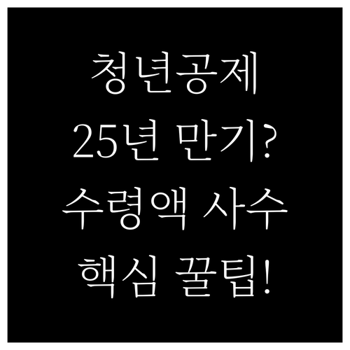 신규 중단 청년내일채움공제 2025년..