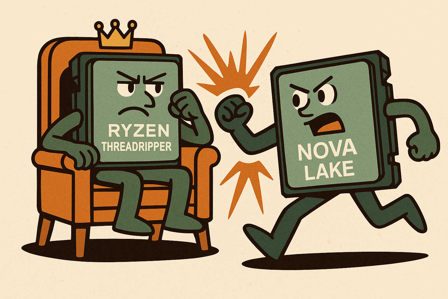 인텔 Nova Lake 데스크탑의 왕좌를 되찾나? (출처 = AI 생성 이미지)