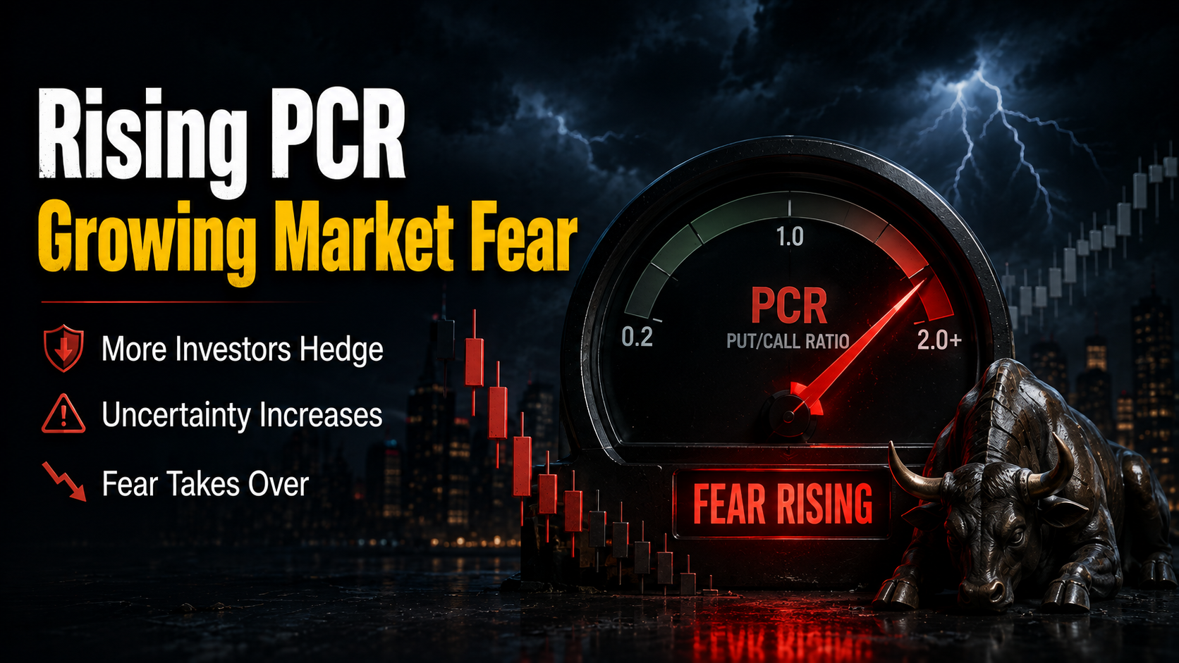 Rising Put/Call Ratio reflecting growing market fear, hedging activity, and risk-off investor sentiment.