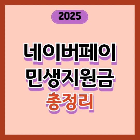 네이버페이 민생회복지원금 최대 55만원! 신청만 해도 포인트 받는 방법