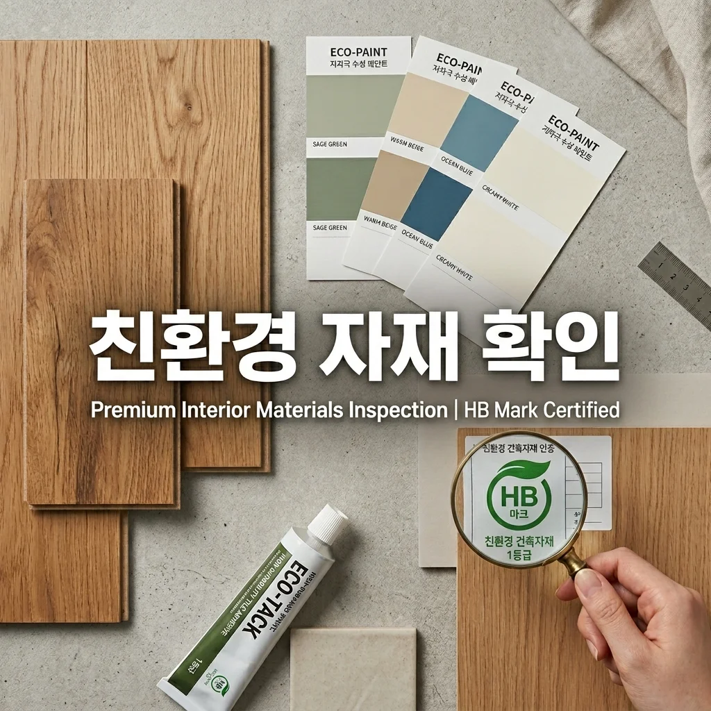 인테리어 시공 전 필수적으로 확인해야 할 E0 등급 목재와 친환경 건축자재 인증 마크 검수 과정