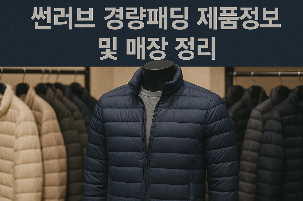 썬러브 경량패딩 완벽 가이드 - 제품정보부터 매장찾기까지