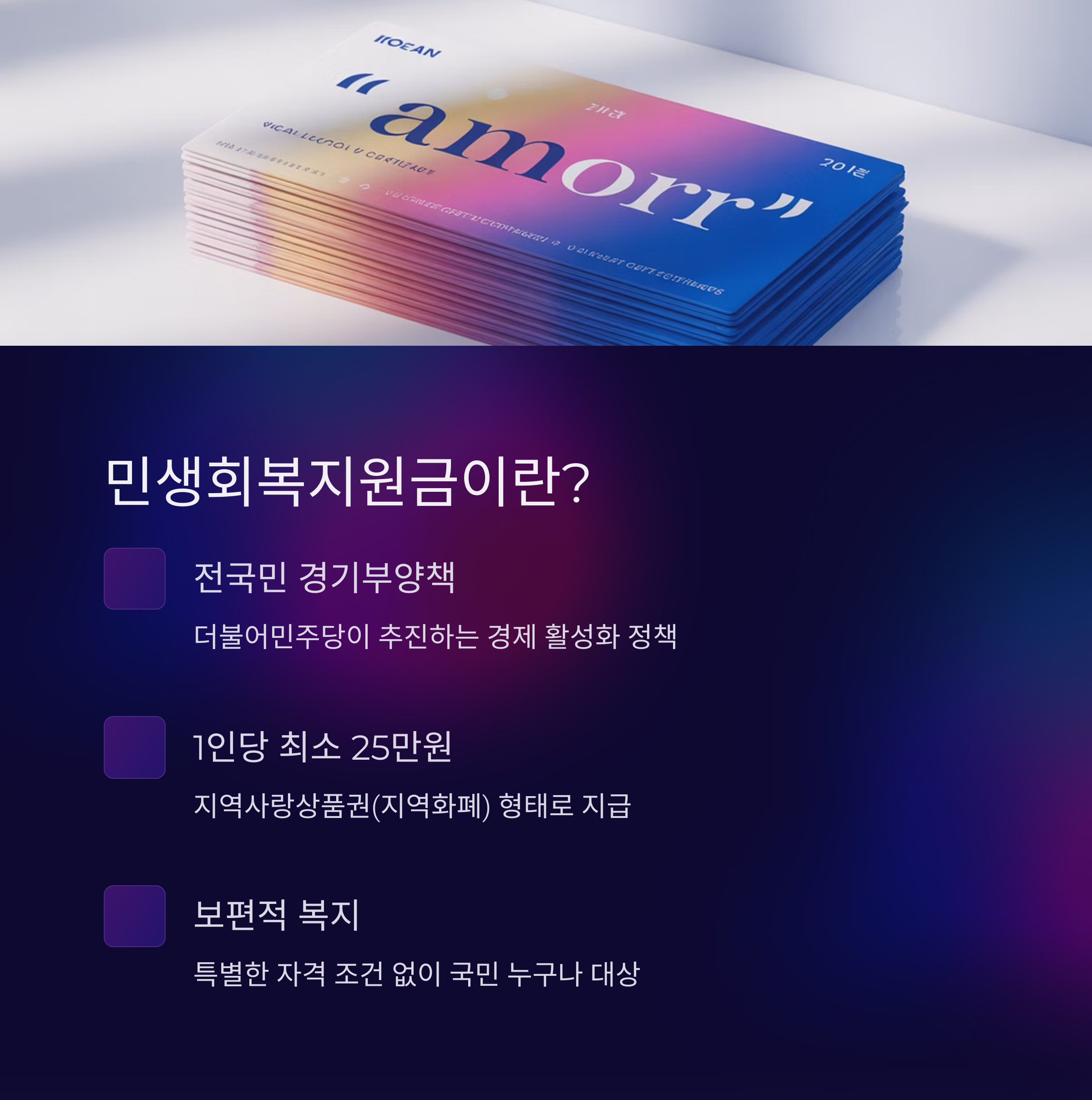 2025년 민생회복지원금 25만원