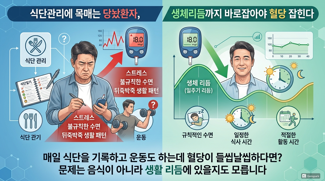 식단관리에 목매는 당뇨환자, 생체리듬까지 바로잡아야 혈당 잡힌다