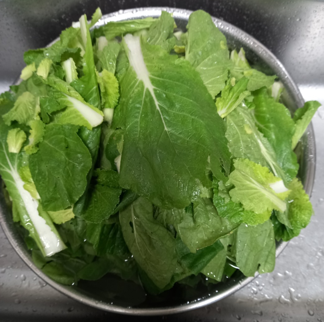 얼갈이배추의-흙을-잘-씻어냅니다.