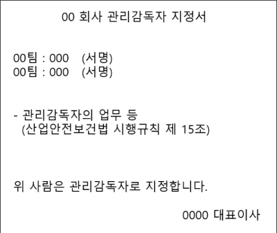지정서 약식