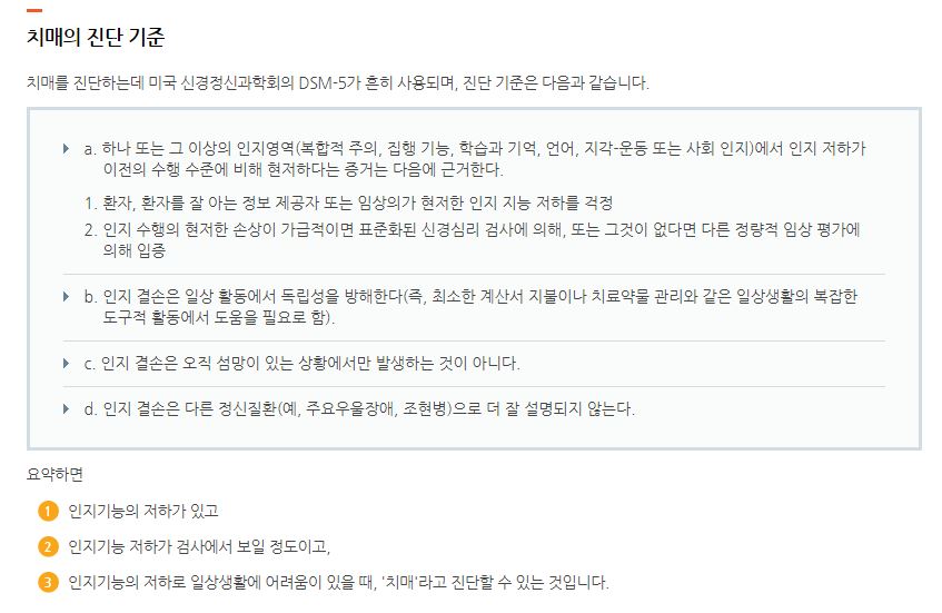 치매 초기 증상 7가지 무료 검사