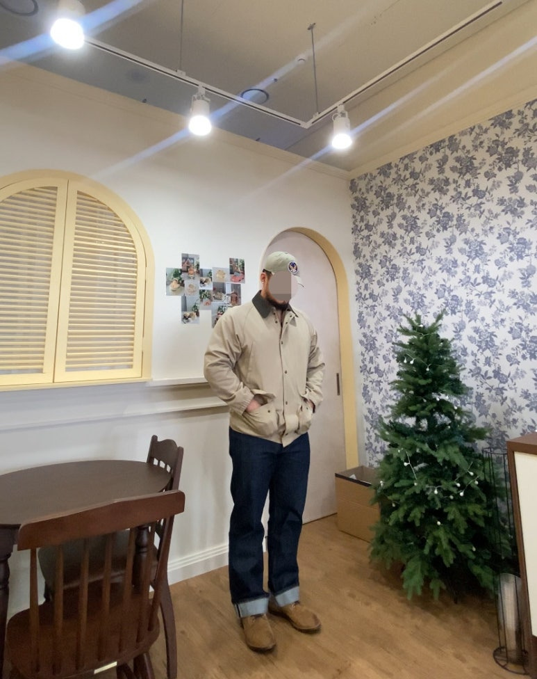 데일리룩('25. 11. 19.)폴로랄프로렌 더블알엘 가먼트다잉 트윌 볼캡, 그레이휴 사파리 재킷, 유니폼브릿지 셀비지 생지 데님 팬츠, 레드윙 아이언레인저 호손뮬스키너 스웨이드