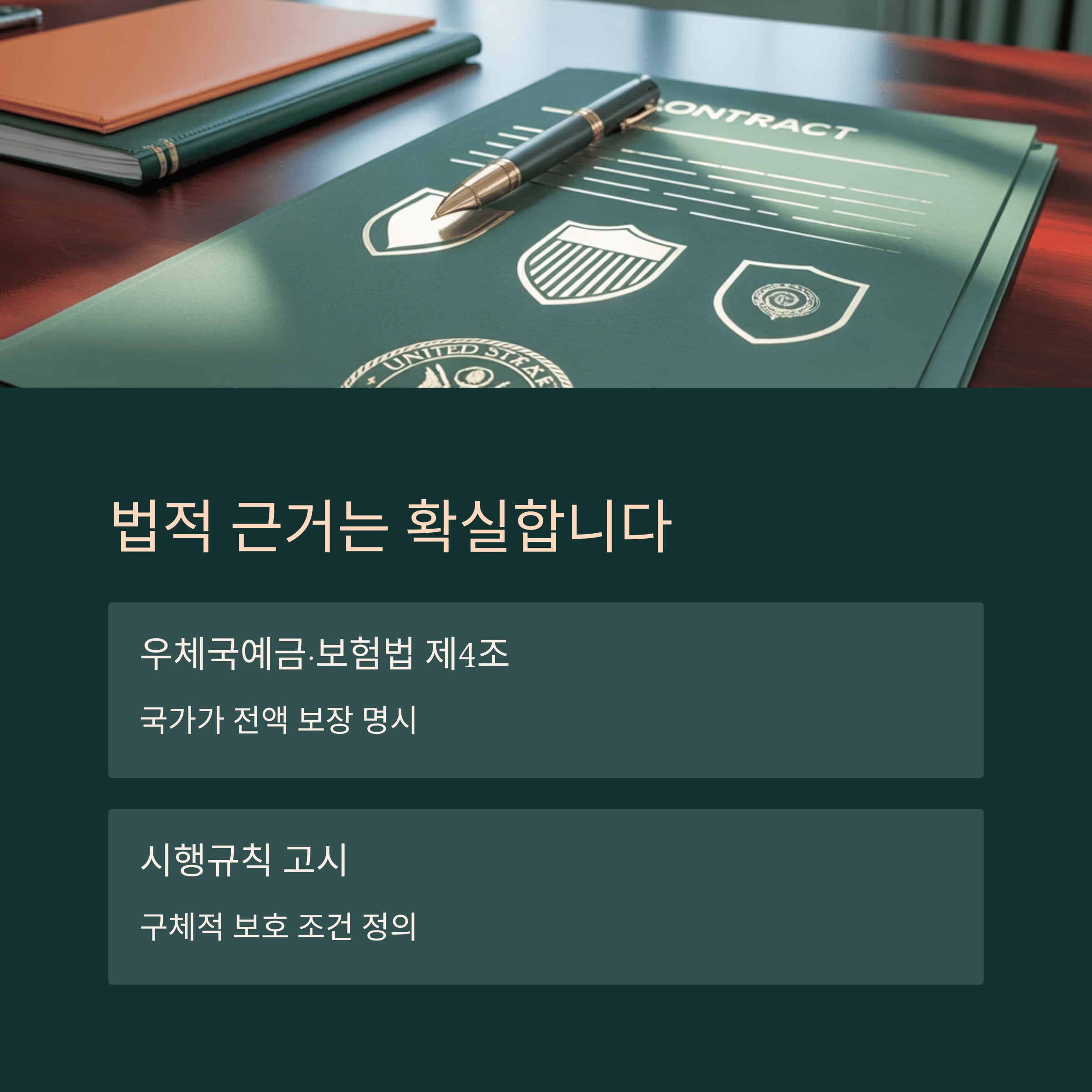 우체국 예금, 법적 근거