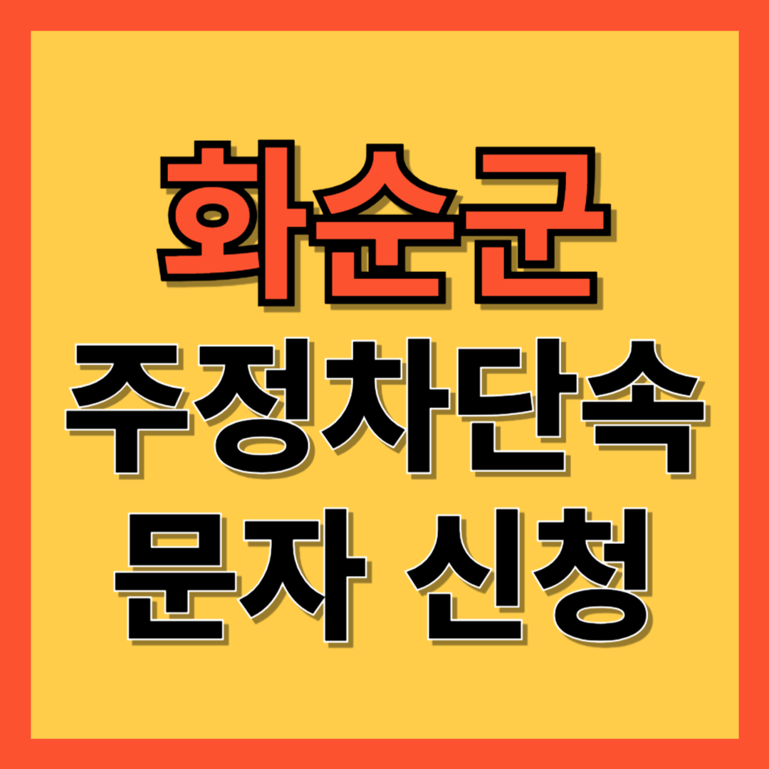 화순군 주정차 단속 알림 서비스 신청 방법 ❘ 불법주차 문자알림서비스