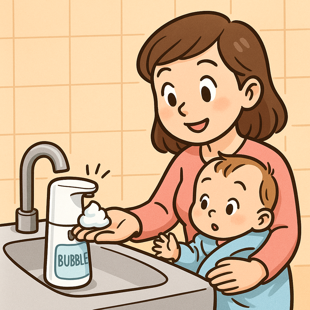 아기 목욕 후 필수템, &lsquo;버블 바디워시 디스펜서&rsquo; 직접 써보니