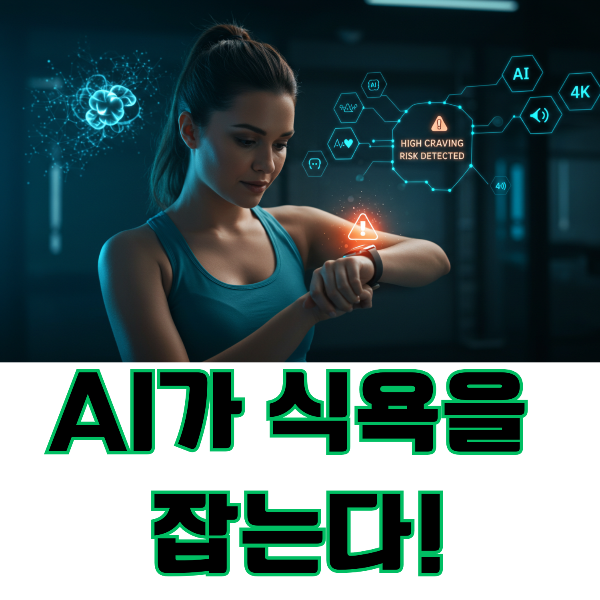 스마트 손목시계로 식단를 활용하는 여성이미지