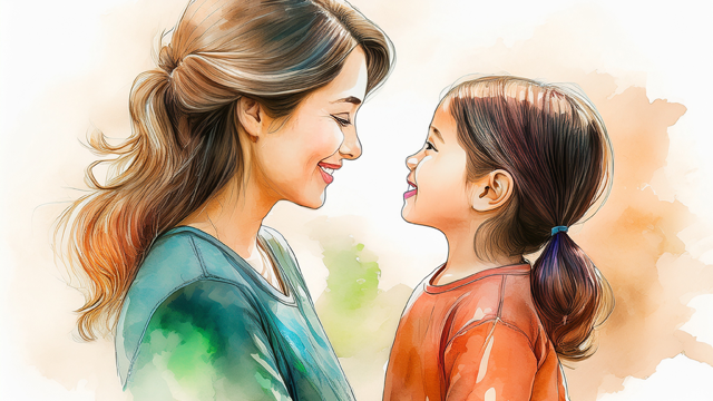 아이와 엄마가 소통하는 그림