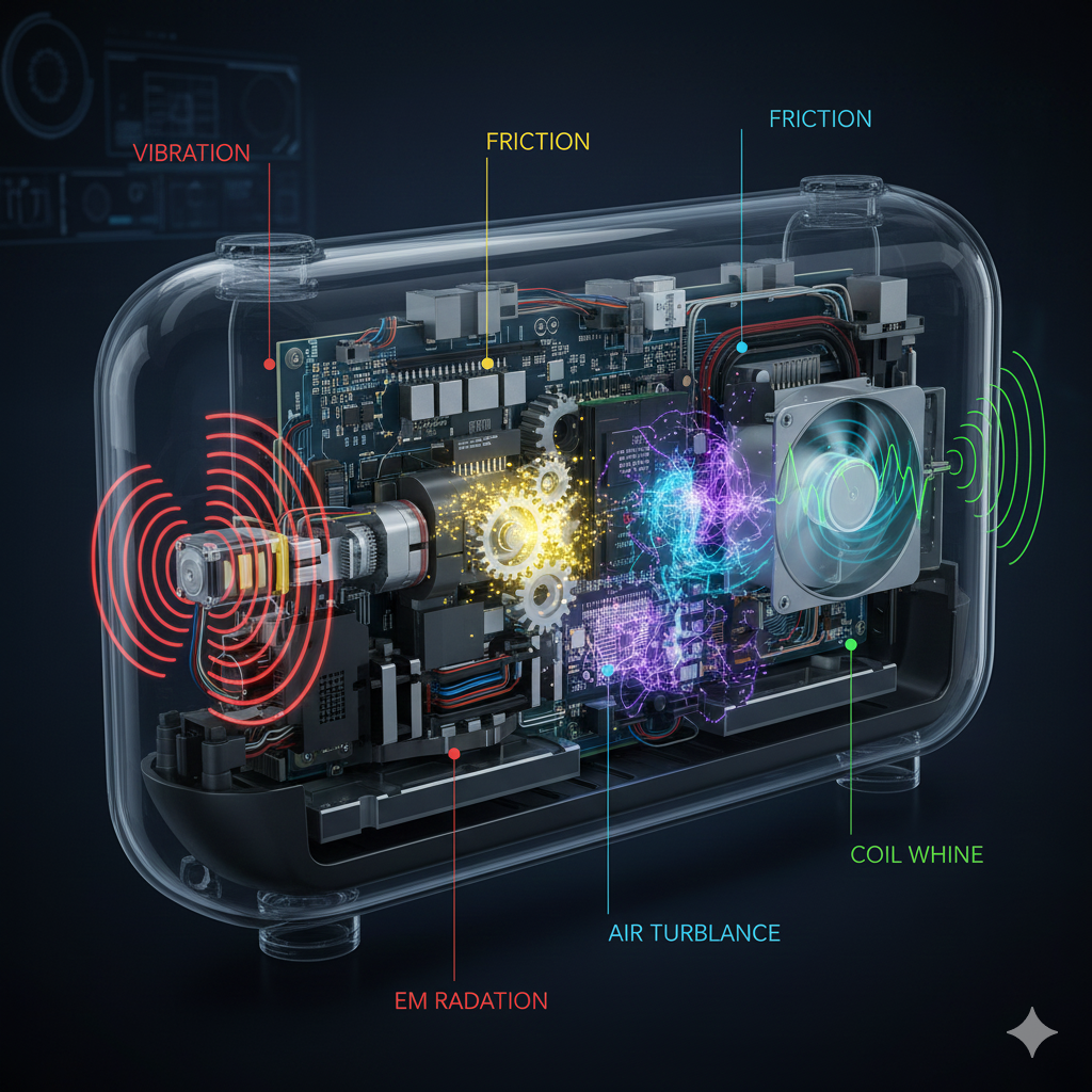 기기 내부에서 발생하는 미세 진동 표현 이미지