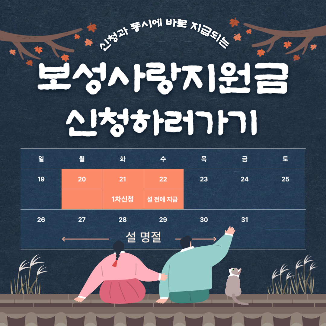 보성사랑지원금 신청하러가기