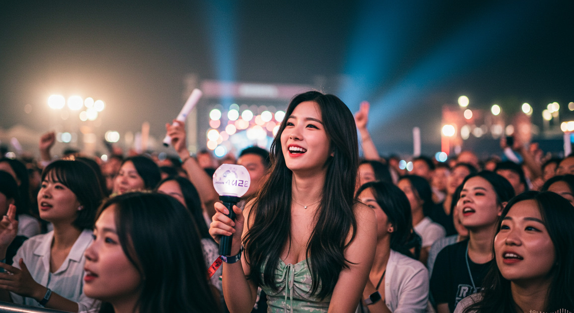 서리풀뮤직페스티벌 즐기는 여성 이미지