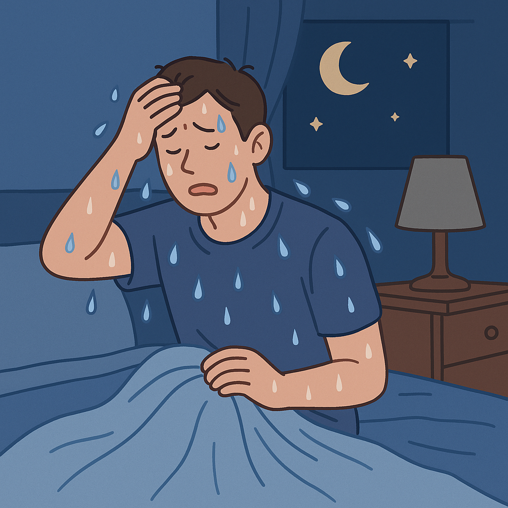 밤에 땀이 많이 나는 경우