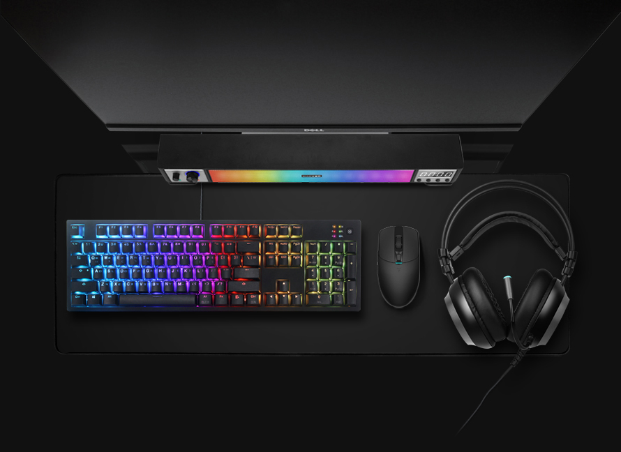 ABKO HACKER S1400 RGB 디지털 시계 사운드바 2채널 스피커