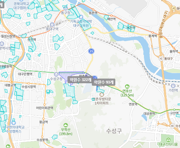 대구-수성구-학원가-지도