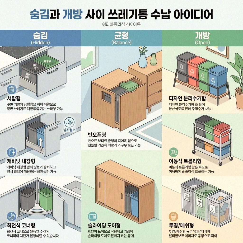 우리 집 주방 쓰레기통 어디에 두면 좋을까
