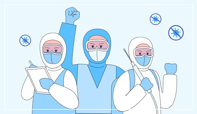 방역하는 사람들