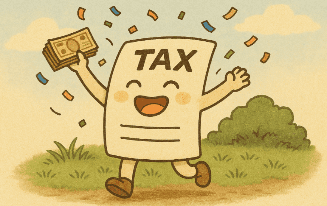 환급된 세금 이미지