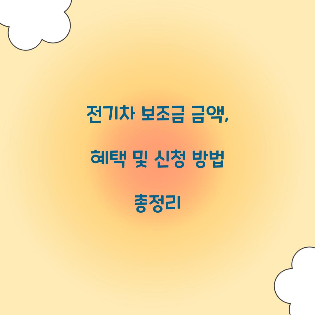 전기차 보조금 금액