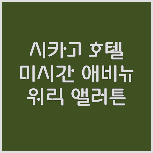 시카고 미시간 애비뉴 추천 호텔 워릭..