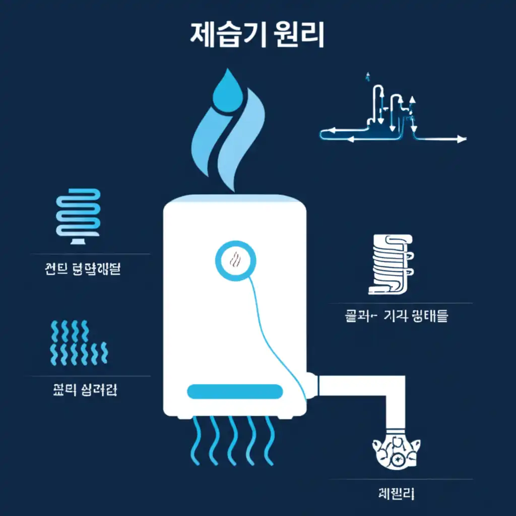 제습기 사용 시 흔히 하는 실수와 오해를 보여주는 이미지