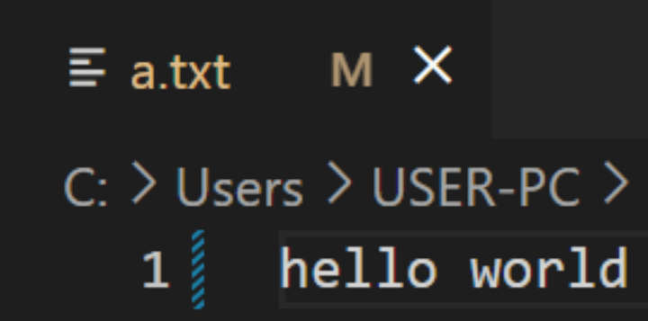 master 브랜치에 git stash apply 명령을 적용한 상태