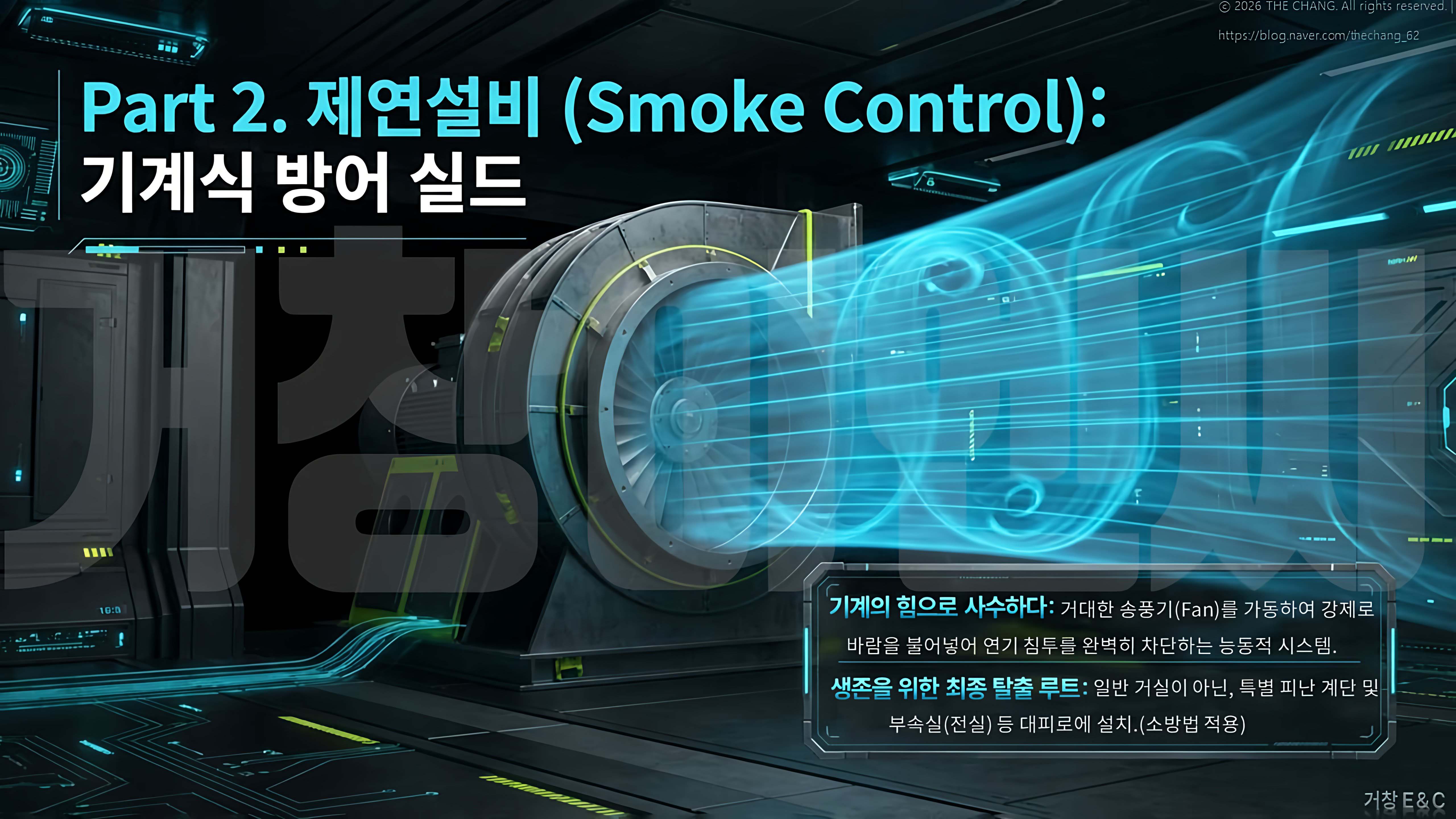 기계식제연, 양압시스템, 소방법적용, 능동적방어체계