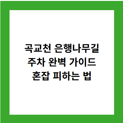 곡교천 은행나무길
주차 완벽 가이드
혼잡 피하는 법
