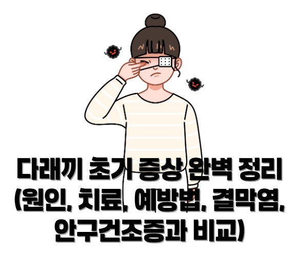 다래끼 초기 증상 완벽 정리 (원인, 치료, 예방법, 결막염, 안구건조증과 비교)