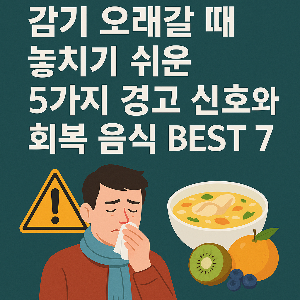 감기 오래갈 때 놓치기 쉬운 5가지 경고 신호와 회복 음식 BEST 7