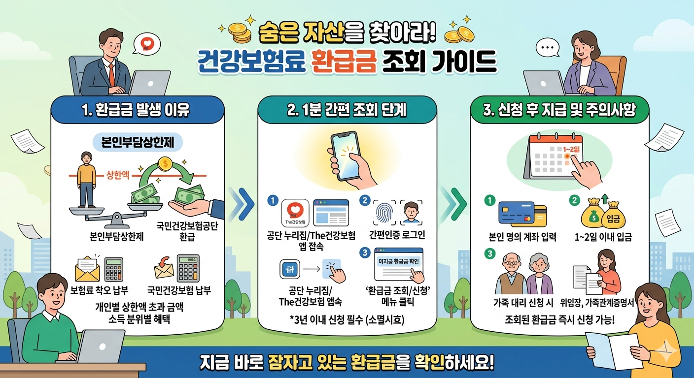 2026 건강보험료 환급금 조회 방법 및 본인부담상한제 신청 가이드