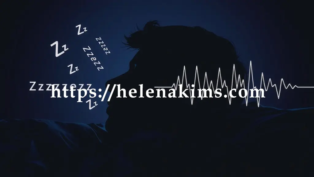 깊은 밤, 고요한 공간에서 잠든 사람의 얼굴 옆모습, 코와 입 주변에 규칙적인 'Zzz' 기호와 불규칙하게 끊어지는 호흡 파형, 거칠고 불안정하게 막힌 듯한 호흡의 그래픽 이미지.