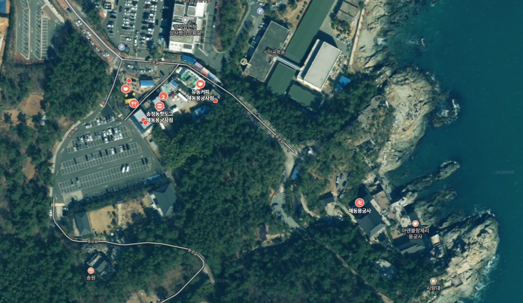 해동용궁사 네이버 위성 지도