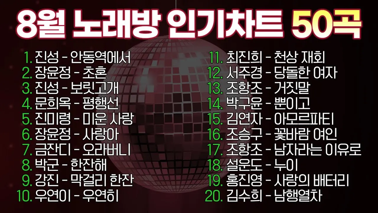 노래방 최신 인기곡 TOP100 무료듣기 매일 업데이트 모음집_1