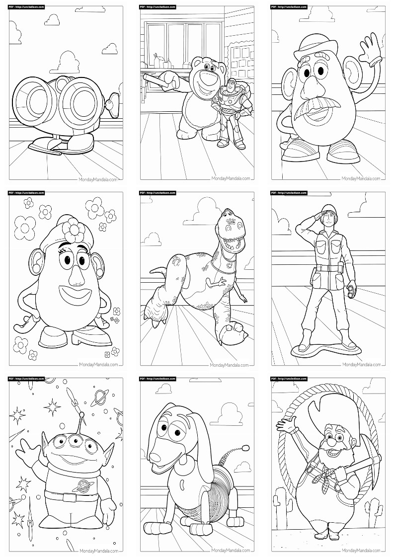 토이스토리 색칠공부 디즈니 도안