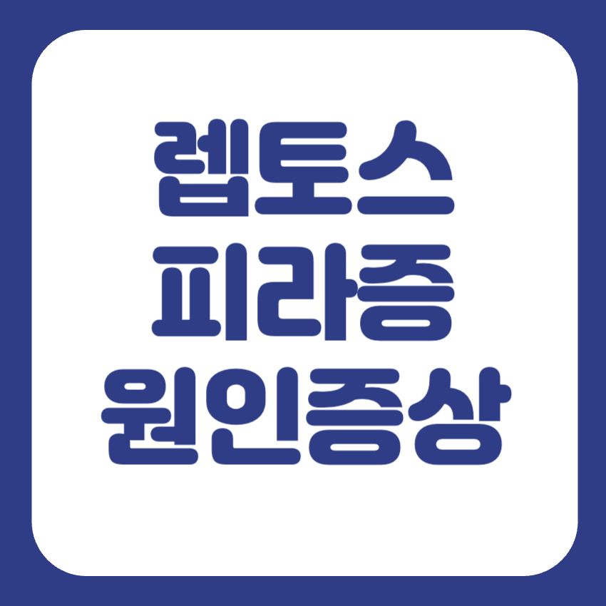 렙토스피라증 원인