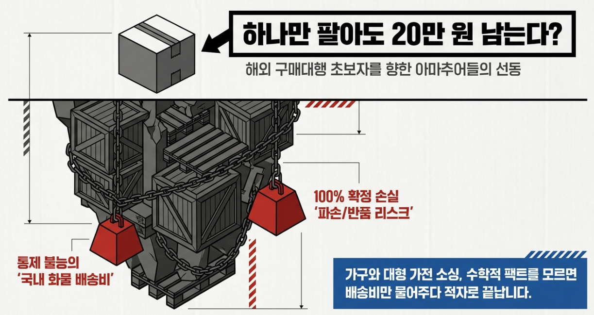 해외 소싱 부업 금지 품목 대형 가구 가전 사입 리스크 경동택배 착불 배송비 폭탄 팩트 체크