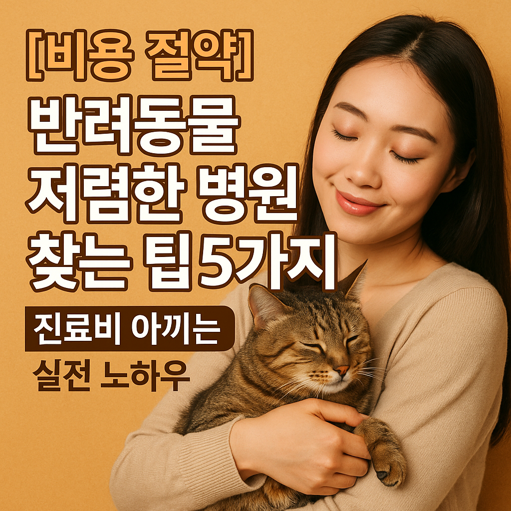 [비용 절약] 반려동물 저렴한 병원 찾는 팁 5가지 ｜ 진료비 아끼는 실전 노하우