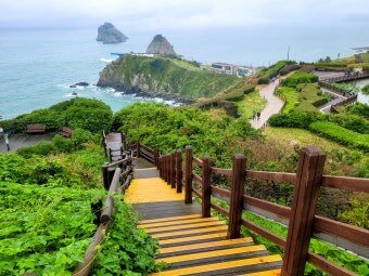 이기대 해안산책로 전경 사진