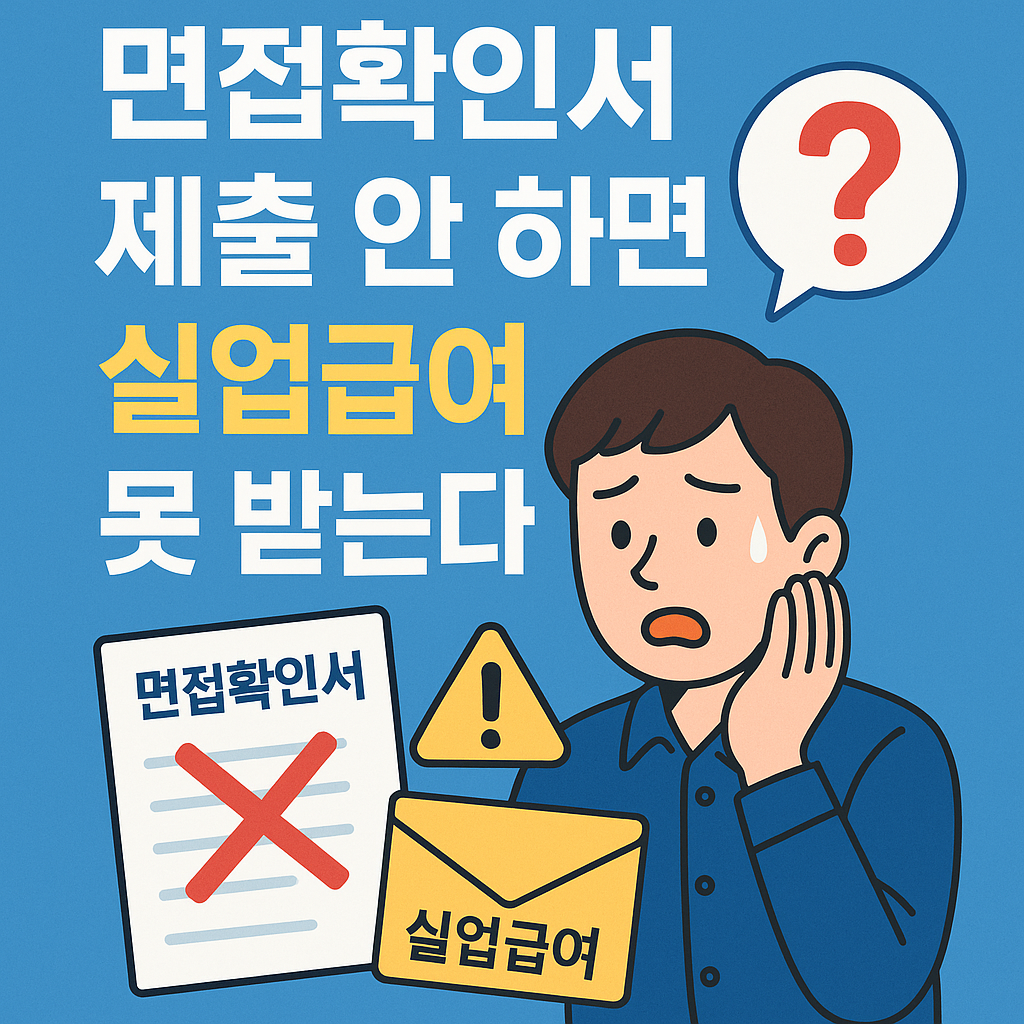 면접확인서 제출 안 하면 실업급여 못 받는다