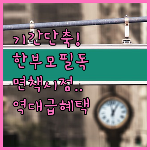 개인회생 한부모 가족 취약계층 변제기..