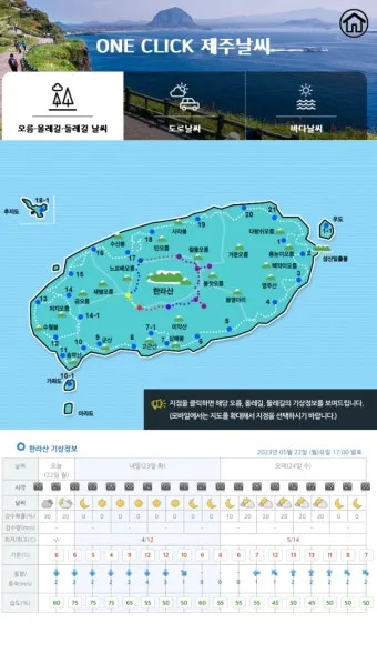 실시간 제주도 제주날씨 주간예보로_5