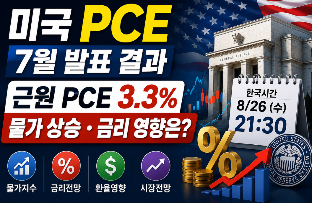 미국 PCE 물가 상승 2026｜7월 근원 PCE 3.3%&middot;금리 영향