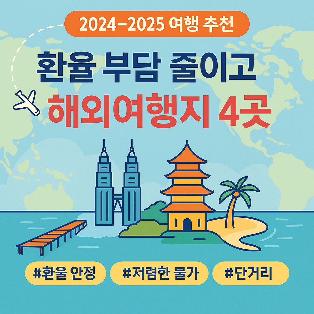 여행지 4곳에 대한 내용을 담은 이미지